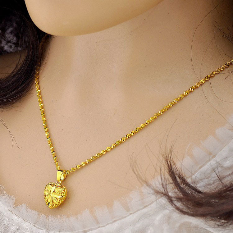 Gold Aura Heart Necklace